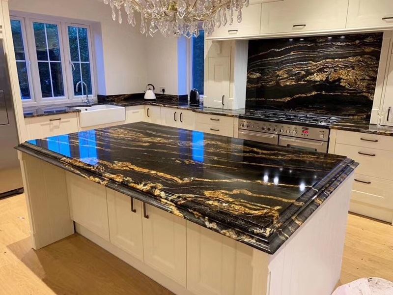 Oris Gold Granite Kitchen Countertop Oris Gold Granite Kitchen Countertop