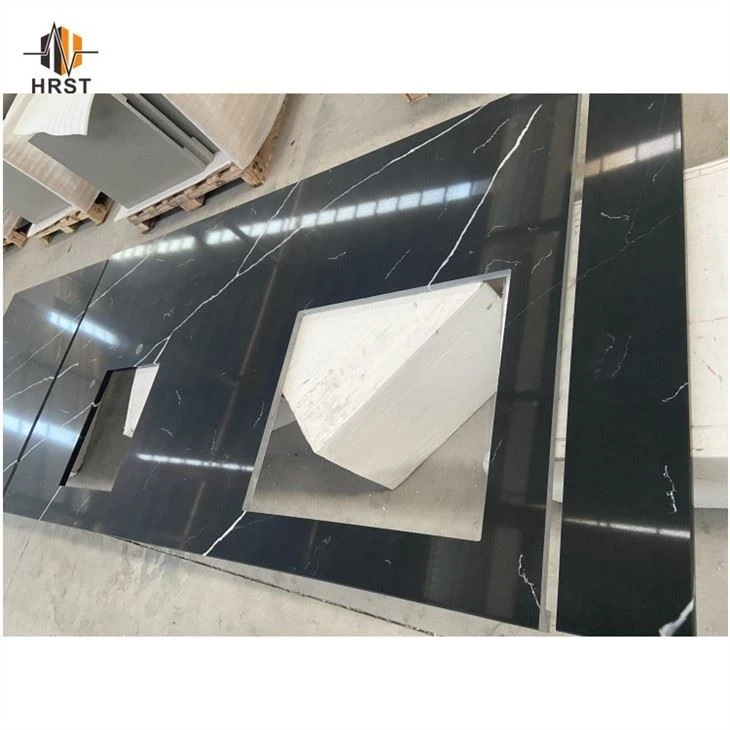 	calacatta black quartz  kitchen countertops